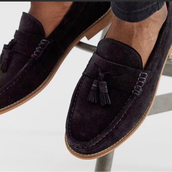  Men\'s Black Suede Tassel Moccasin Loafer Size 5 main image 8